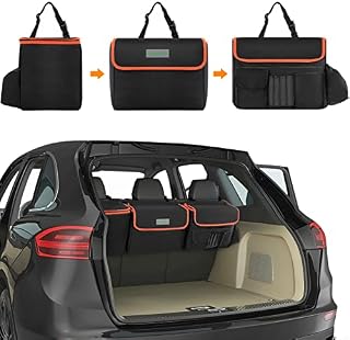 Simniam Car Boot Organiser, 3 In 1 Detachable Car Backseat Trunk Organizer, Car Boot Tidy with Insulated Bag, Super Capacity to Free Up Your Trunk Space and Keep Neat, Fits for Most SUV & RV