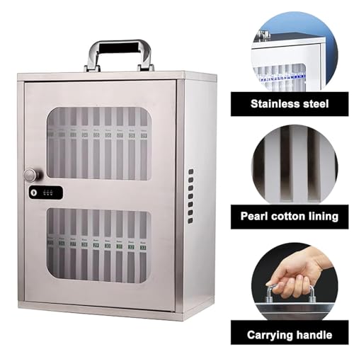 Casier de rangement pour téléphone portable et coffre-fort mural avec serrure à code - 5