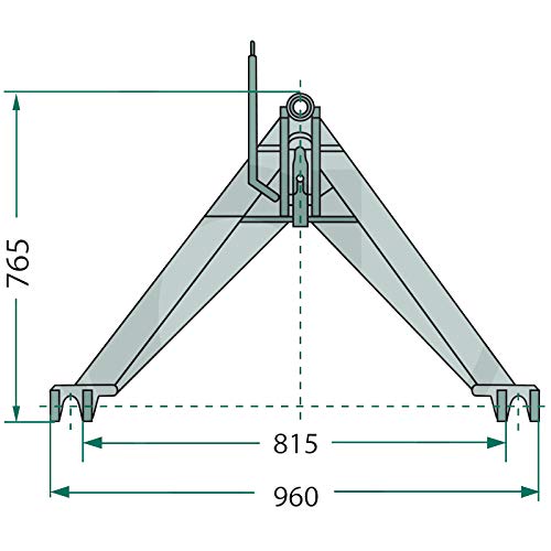 Schlepperdreieck für Fronthydraulik Kat. 2 1400 kg Gerätedreieck Frontdreieck