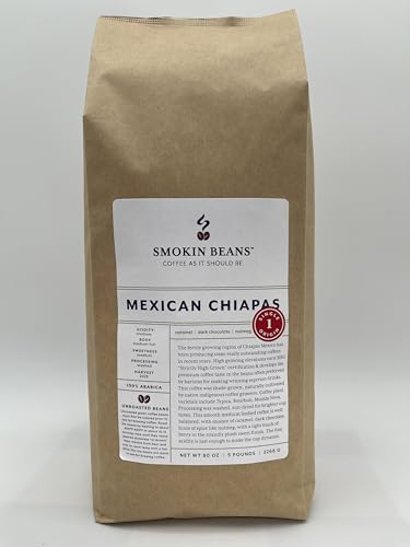 5 pounds| Mexican| Farm: Finca Nextlalpa| Grade-Altura| Spice,Chocolate,BrownSugar,Nuts/Apple| Specialty-Grade Green Unroasted Whole Coffee Beans| for Home Coffee Roasters|by Smokin’ Beans Coffee Co