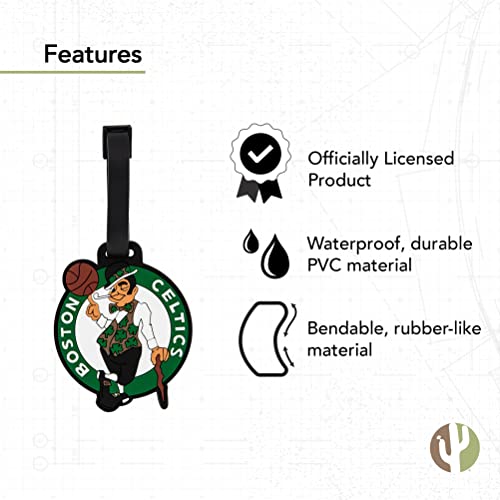 Desert Cactus Boston Celtics Luggage Tag Team NBA National Basketball Association Bag (PVC Luggage Tag)3