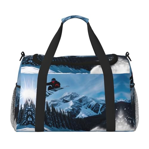 Sac de snowboard pour vacances en famille, grand modèle noir avec poignées