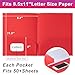 Aegero Plastic Folders with Pockets (7 Pack, Assorted Colors), Durable Heavy Duty File Folders with Business Card Slot, 2-Pocket Folder for Schoolwork & Office,Letter Size…