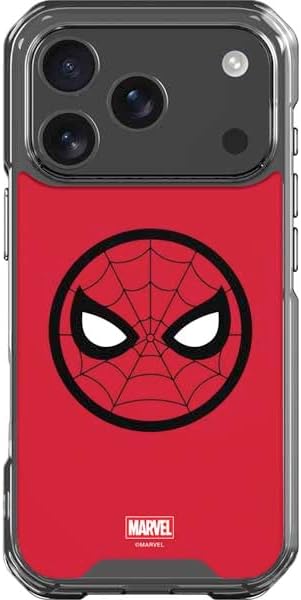 Skinit Clear Phone Case Compatible with iPhone 17 Pro - Officially Licensed Marvel Classic Comics The Amazing Spider-Man Design