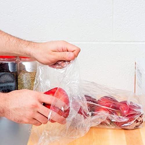400 Food and Freezer Bags Plastic Bags on Roll Sandwich Fruit Packed Fridge Freezing Storage Bags Clear Multi Use Food Storage Bags Storage Pouches Fresh Lunch Bags On Roll Used Standard Strength