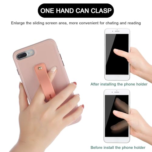 Image of Weewooday 6 Pieces Phone Grip Holder Cell Phone Grip Strap Telescopic Finger Strap Stand Universal Finger Kickstand for Most Smartphones(Retro Colors,Classic)