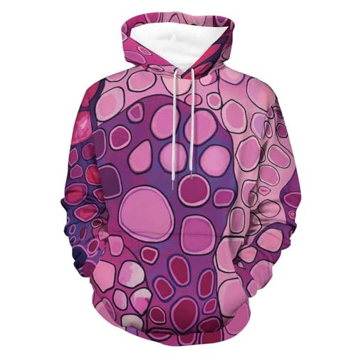 Pullover homme femme Patte Violette hoodie confortable avec manches longues violettes