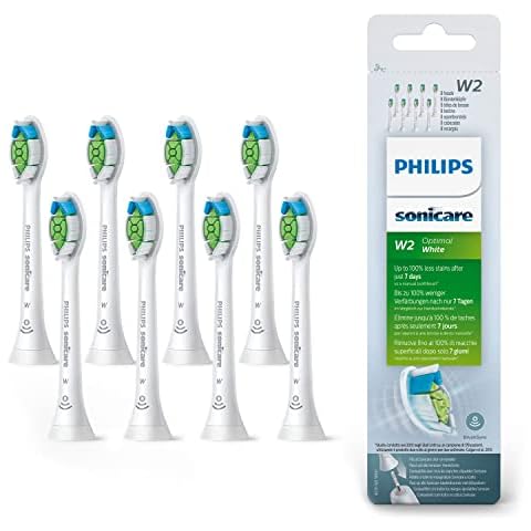 Philips Sonicare Original W2 Optimal White Standard Sonic Toothbrush Heads - 8 Pack in White (Model HX6068/12) Cover