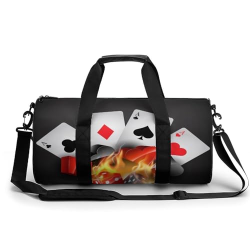 Sac de sport Poker De Feu 45cm de long pour gym et weekend