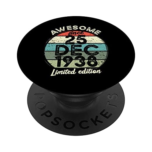 Camiseta de cumpleaños de 85 años, 25 de diciembre de 1938, 85 cumpleaños PopSockets PopGrip Intercambiable