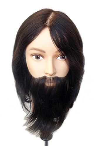 Larry G. - 10-14" 100% Human Hair Cosmetology Mannequin Manikin Training Head