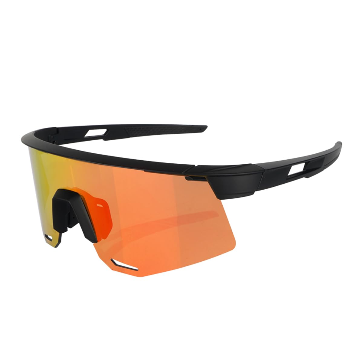 dKargo Cycling Polarized Sport Sunglasses for Men Women UV400 Baseball, Running, Golf, Motorcycle, Running, Fishing (Black Orange)