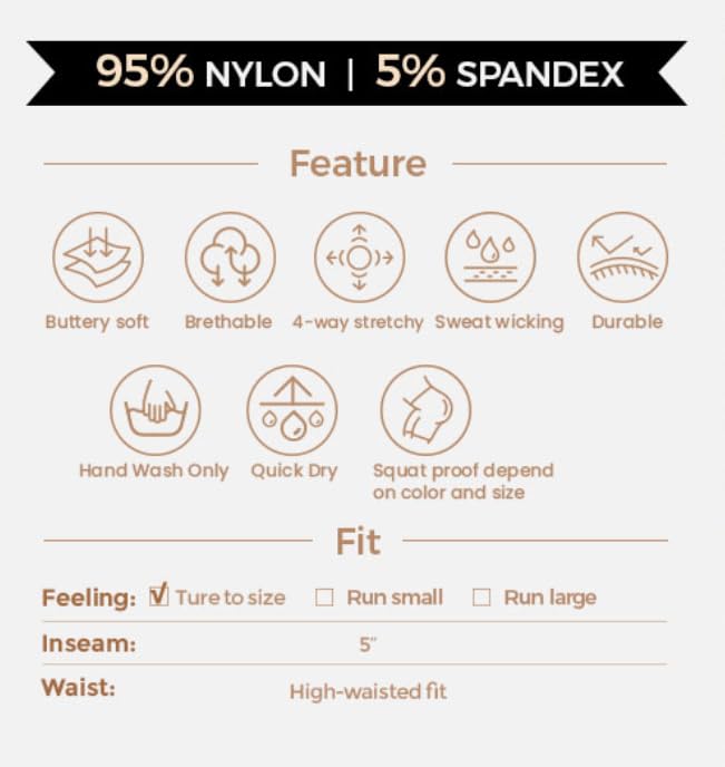 Aoxjox Contour Seamless Shorts for Women High Waist Workout Gym Biker Booty Running Yoga Short