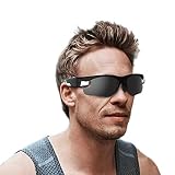 Gafas Sol Vídeo Impermeables, Cámara Acción Deportes Al Aire Libre Full HD 4K De 64 GB, con Grabación Audio Y Video FHD 1080P para Motociclismo...