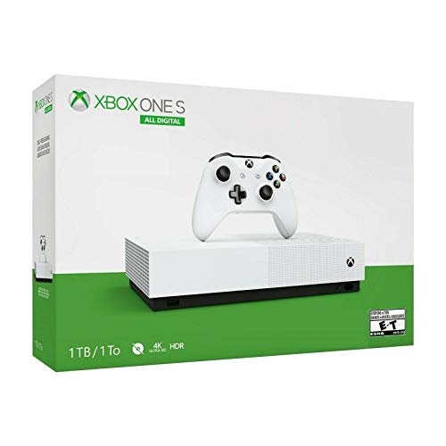 Console Xbox One S - 1 Terabyte + HDR + 4K Streaming All Digital (Sem Jogos)