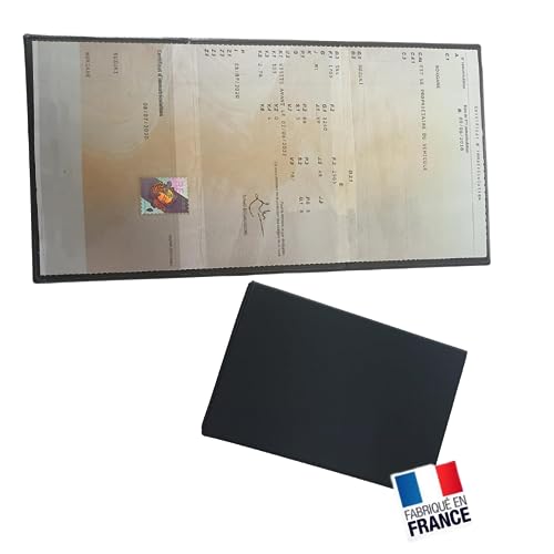 Idée pro mobilité® – Étui Carte Grise 3 Volets en PVC Gomme Souple – Protège Certificat d’Immatriculation Auto & Moto – Fabriqué en France