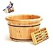 Produktbild XYZX Fußschaufel Fußbad Barrel Massivholz Natur verdicken Fuß Becken Holzeimer Foot Spa Tub Haushalts for Fußbäder und hidromassagen 26cm