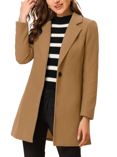 Manteau d'hiver femme revers cranté Allegra K l'élégance d'une coupe structure X-Large