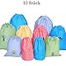 Produktbild LEBENSWERT 10 Stück Packbeutel Set Bunt Reisebeutel Organizer Beutel für Koffer, Premium Rucksack und Reisetasche mit 4 Größen Wasserdicht Tunnelzug Packsack Reise Tasche
