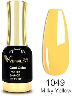 VENALISA 12ml Base Coat Nail Polish Gel Quick Dry UV LED Soak Off Shine Finish and Long Lasting, 0.43 Fl Oz