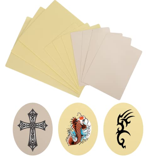 Hxqicai Fake Skin 10 PC, Blank Tattoo Practice Skins Kit, Practice Skin for Tattooing,Microblading Eyebrow Tattoo Supplies for Beginners and Experienced Tattoo Artists