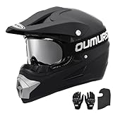 OUMURS DOT Adult ATV Dirt Bike Helmet wi...