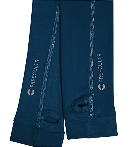 Image of Freecultr Women Breathable Bamboo Cotton Antibacterial Arm Sleeves with Built-in Gloves | Soft, Sweat-Wicking & Skin-Friendly