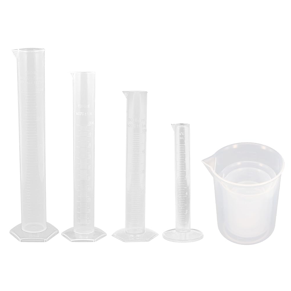 TEHAUX 1 Set of Graduated Cylinders and Beakers Set Measuring Cup Measuring Cylinder
