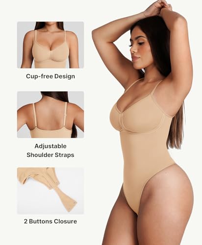 Image of FeelinGirl Shapewear Bodysuit for Women Tummy Control Body Shaper Going Out