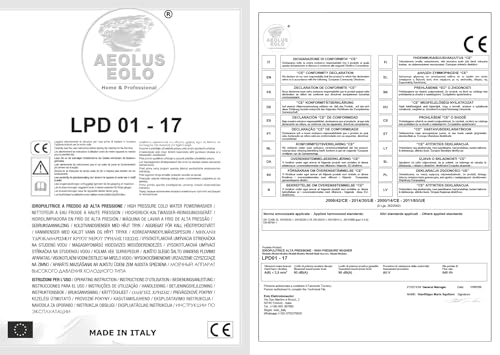 AEOLUS LPD03 Professional Hot Water Washer