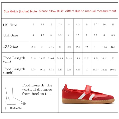 Image of Mary Jane Sneakers for Women Slip on Ballet Flats Walking Retro Sneakers | Round Toe Mary Jane Shoes,Hook and Loop,Lightweight Footwear,Women Fashion Sneakers for Walking, Travel, Workout, Daily Wear