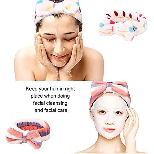 Pack of 8 Spa Headbands, Coral Fleece Makeup Headband - Image 3