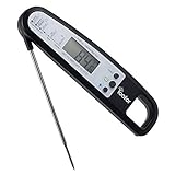 Yoofor Digital Foldable Food Thermometer with Back Light, Instant Read with Extra Long Probe for BBQ, Meat, Candy, Milk and Bath Water, Gift Box