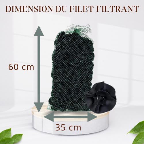 Red filtrante lavable para fosa séptica, fosa de todo agua, filtro compacto, sustituye a la puzzolana, 60 l