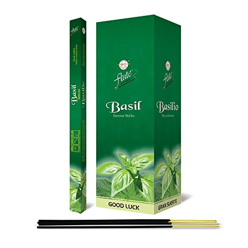 Flute Basil Incense Sticks For Good Luck & Blessing (8 Sticks/Pack, 25 Packs/Box, Total 200 Sticks Box) Best For Gifting #TOP2
