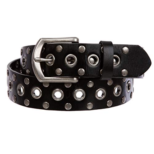 beltiscool Casual Riveted Studded Grommets & Studs Solid Leather Belt2