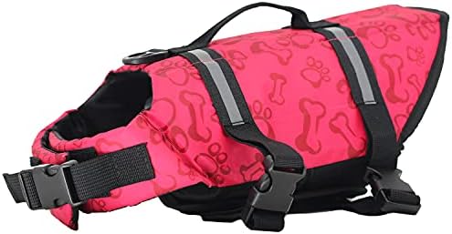 Dog Life Jacket Medium Dog Life Vest for Swimming with Reflective Strips, Adjustable Belt Life Preserver Buoyancy Aid Flotation Suit for Medium Dogs M Chest Girth: 16-23in Dog Weight 15 16 17 18 19 20