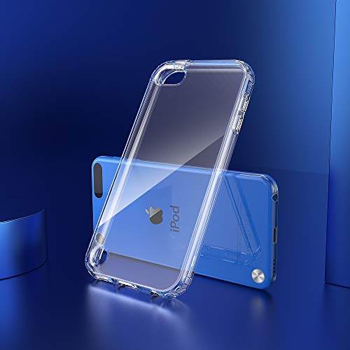 iPod Touch 7th Generation Case, IDweel Armor Shockproof Case with 2 Screen Protector Heavy Duty Full Protection Shock Resistant Hybrid Rugged Cover for Apple iPod Touch 5/6/7th Generation, Clear