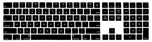 Funda de silicona para teclado iMac Magic Keyboard A1843 numérico en negro