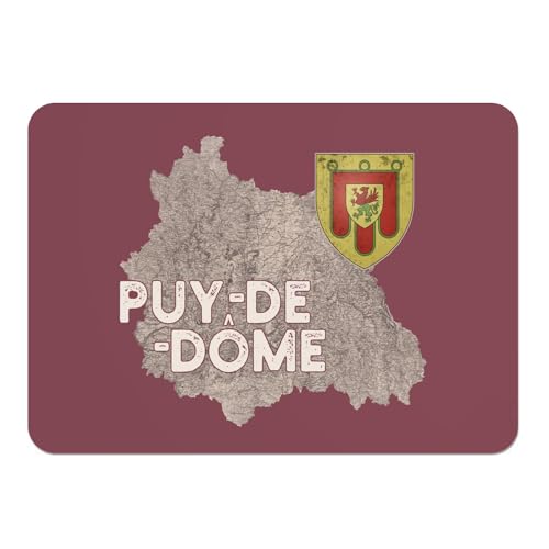 Napperons en liège carte ancienne Puy de Dôme idée cadeau original x4
