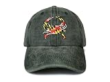 Shenbors Maryland Flag Crab Embroidered Dad Hat for Men Women