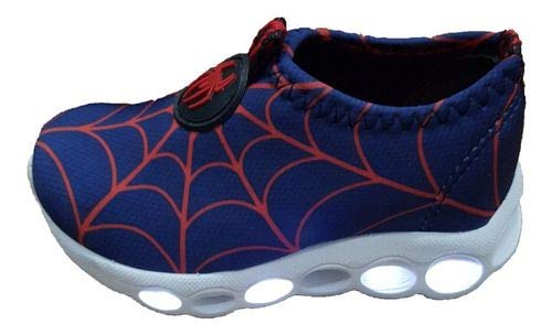 Tênis de Luz de led intantil Azul Marinho Botinho Cor:Azul-Marinho;Tamanho:24