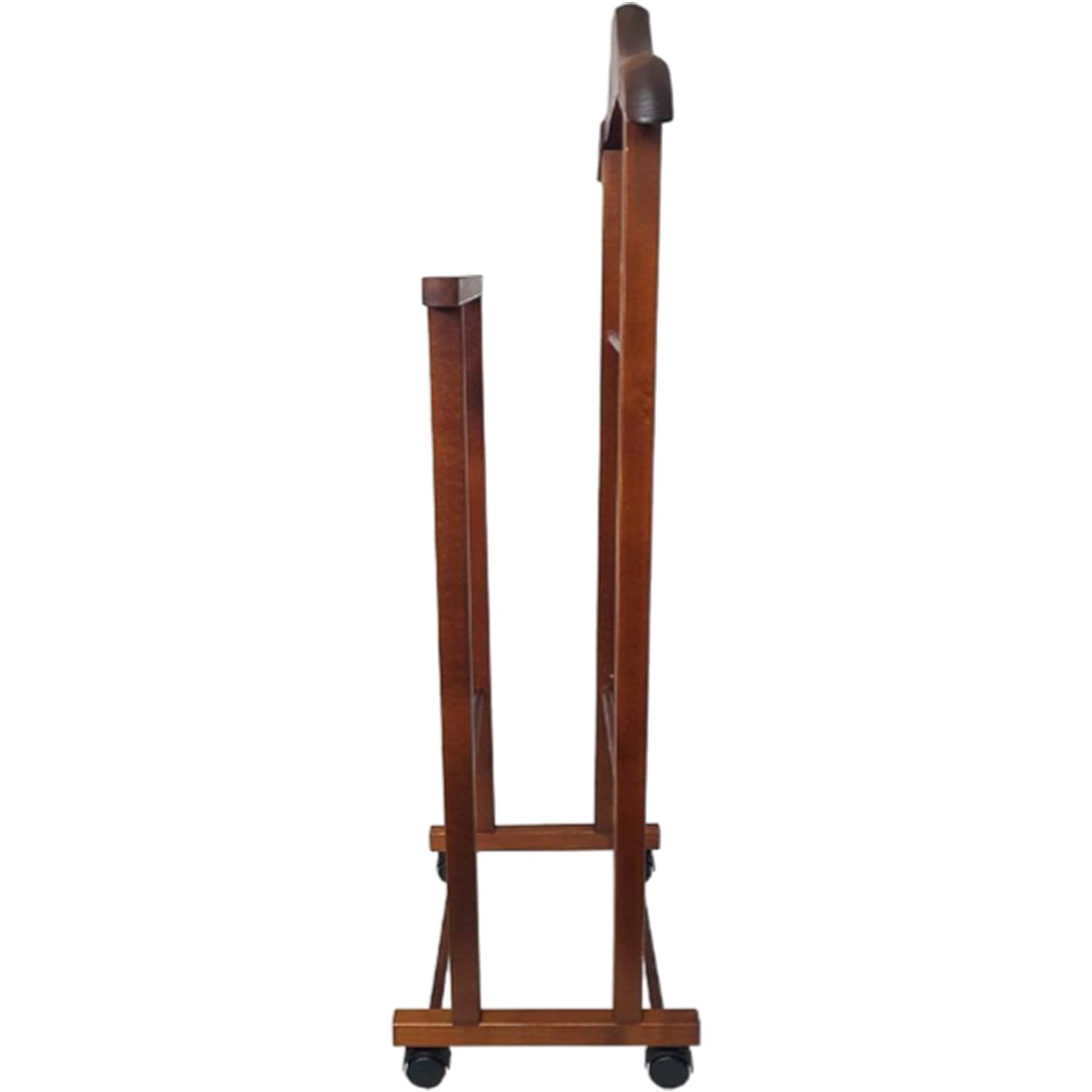 Sicignano | Indossatore Camera Spogliatoio, Legno Faggio, 2 Montanti - Adatto per Giacche Cappotti Pantaloni - Antiscivolo, con Rotelle - Servo Muto, Appendiabiti - 44.5x30x104h cm (Legno Naturale)