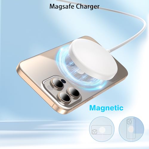 Image of Magnetic iPhone Wireless Charger,10FT Fast Charging Apple Mag Safe Charger Wireless Charging Pad for iPhone Air /17 Pro Max /16 Pro /16 Plus /15 Pro /14 /13 /12 /11 /AirPods 3 /Pro 3 /2 Phone Mag safe Charge Pad