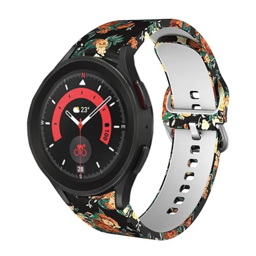 [�����ȓX] �ɓK��Samsung Watch 4/5/6 40mm 44mm ���ʃv�����g �V���R�� 20mm �Ή� �X�g���b�v Galaxy Watch 5 Pro 45mm Classic 4/6 43 47 46 42mm(Safflower)