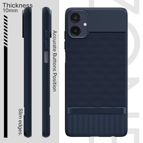 Image of Pikkme Back Cover for Samsung Galaxy M05 / A05 / F05 Camera Protection 3D Hexa Cube Design Silicone Protective Bumper Case (Blue)