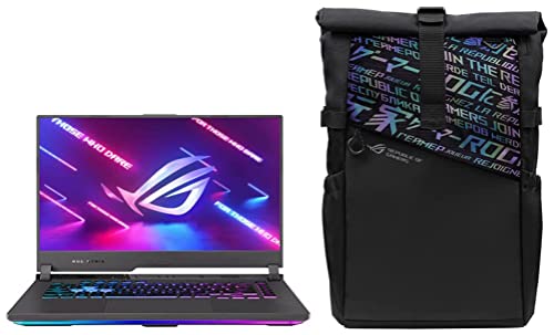 ASUS Rog Strix G15 (2022),15.6-Inch (39.62 Cms) Fhd 300Hz/3Ms,AMD Ryzen 7 6800H,RTX 3060 6Gb Graphics,Gaming Laptop,G513Rm-Hf272Ws + Bp4701 Rog 17″(43.18 Cm) Backpack (Black),Windows 11 Home