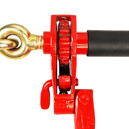 Image of ENJ 4 Pack Folding Handle Load Binder with 2 Grab Hooks, for 5 /16-3 /8 Grade 70 Transport Chain, Load Binder with 7,100 Pound Working Load Limit