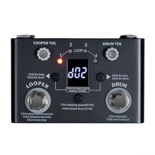 All-in-One Guitar Effects Processor: Combines drum machine, looper, and tap tempo in a single compact unit-perfect for solo guitarists, songwriters, and practice . 30 Built-in Drum Patterns: Offers diverse rhythm styles including , rock, blues, and b...