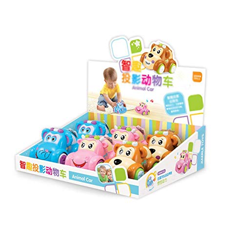 Preisvergleich Produktbild Beaviety Neue Projektionsgeschichte Maschine Multifunktions-Lernmaschine Cartoon Tier Trägheit Spielzeug Auto Projektion Auto Lernspielzeug (6 Packungen, Zufällige Farben) magnificent